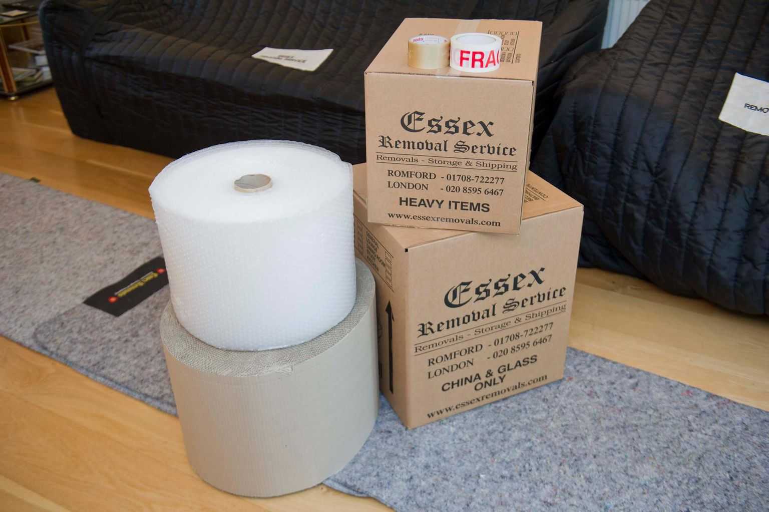 Essex removals packing materials