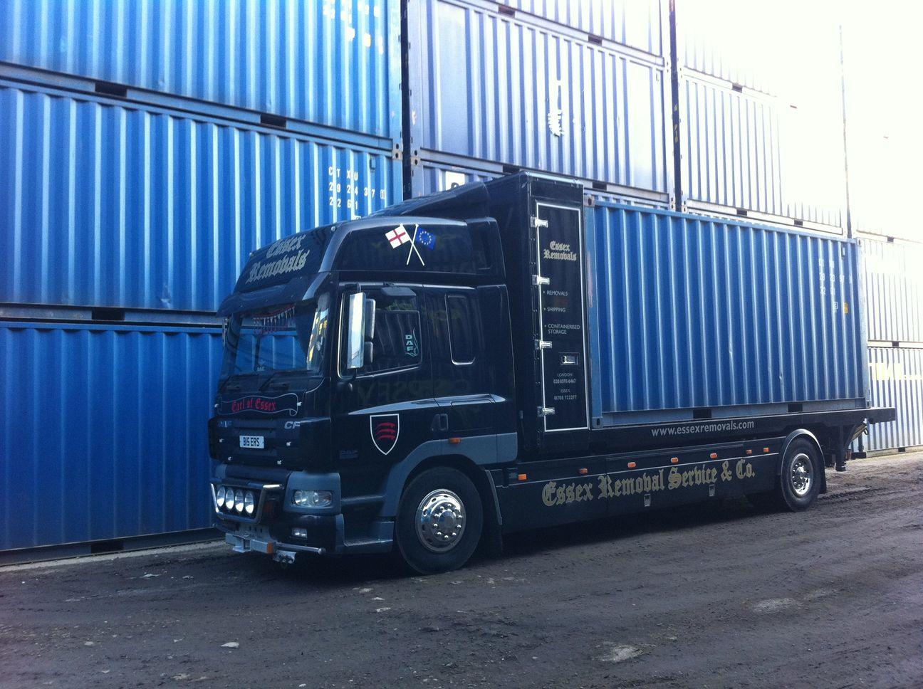 lorry by containers