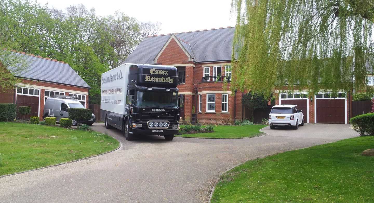 Essex removals van in front of house