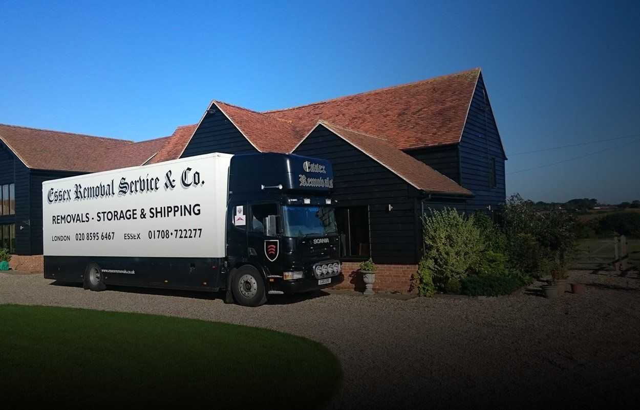 Essex Removals van outside country house